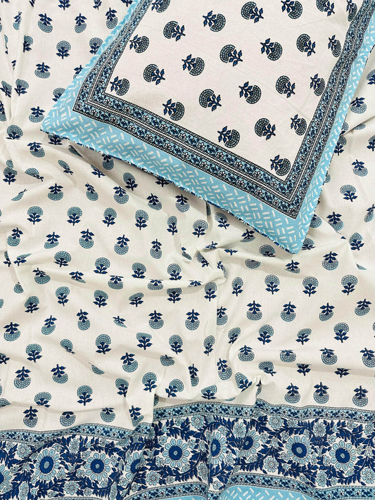 Small Booti Single Bed Bedsheet (60x90) inch