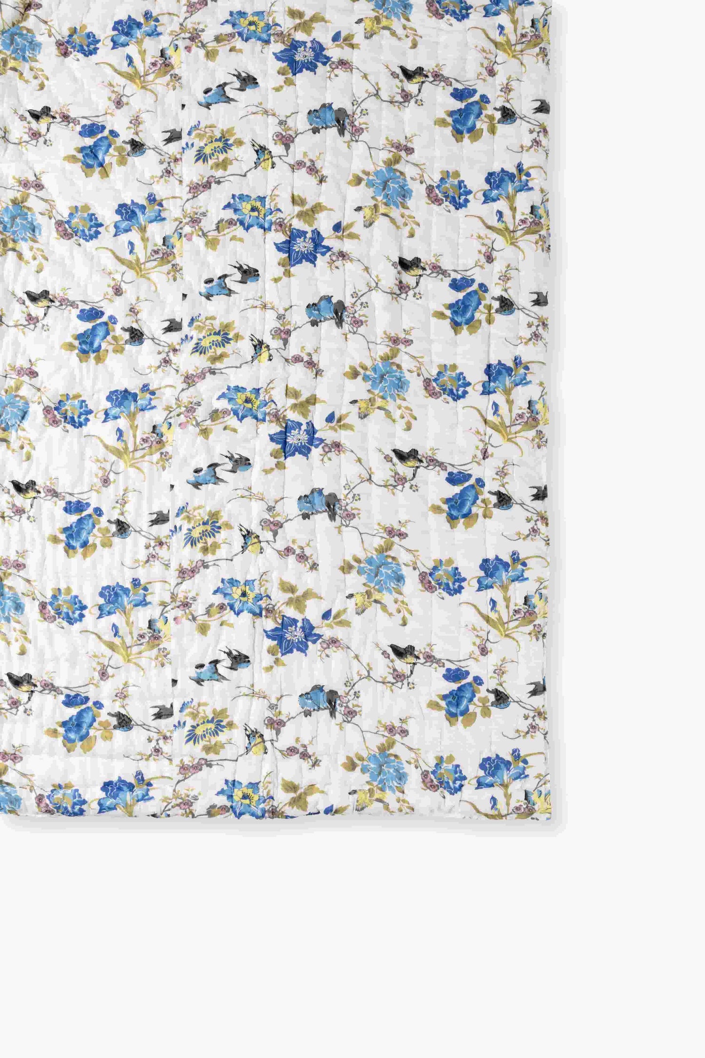 Blue Bird Mughal Print Jaipuri Razai/Quilt