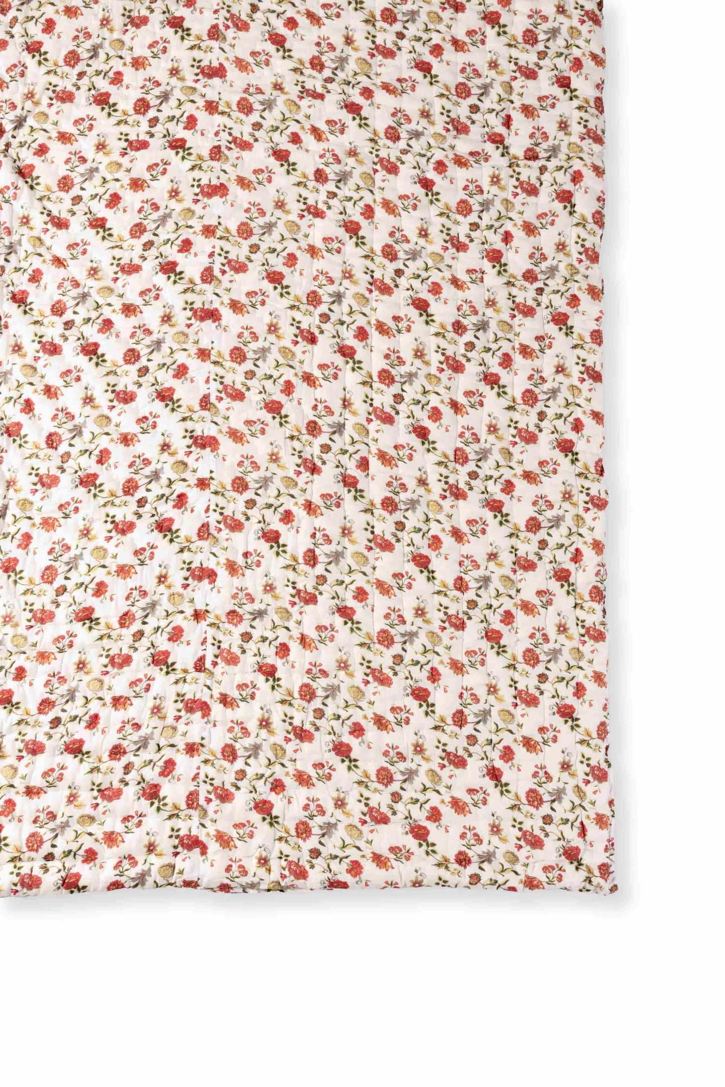 Red Garden Of Dreams Jaipuri Quilt