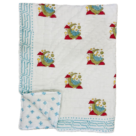 Space Kids Baby Quilt (45x60 inch)