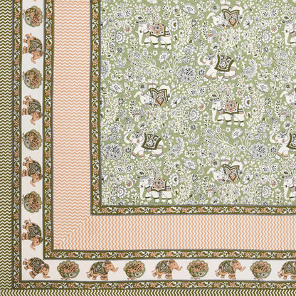 Animal Print Cotton Jaipuri Bedsheet Double bed (90x108 inch)