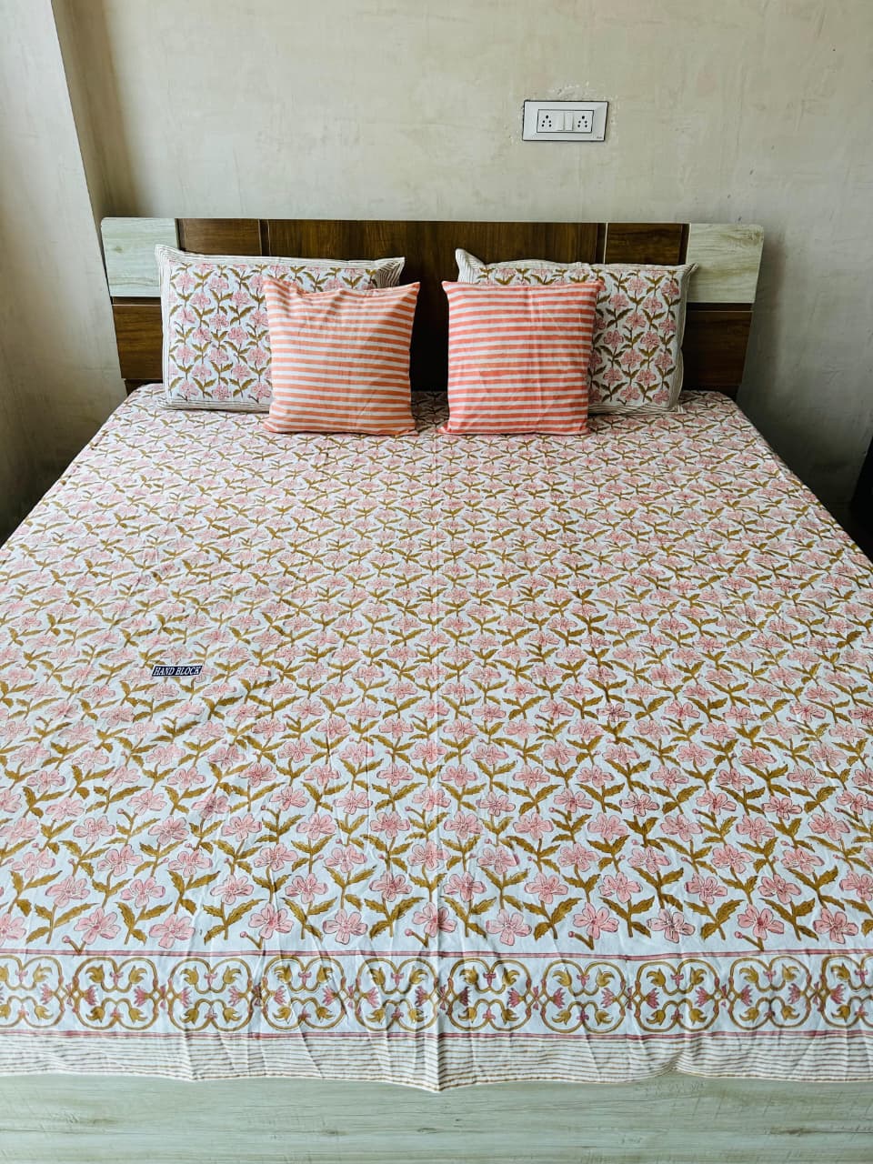 Bagh Block Print Double Bed Bedsheet