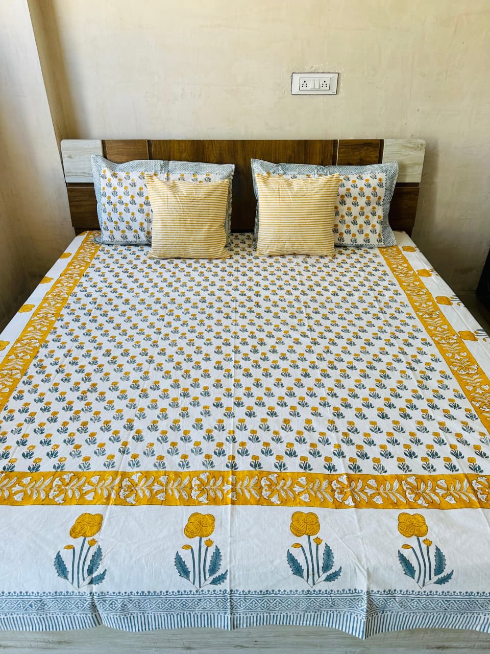 Bale Block Print Double Bed Bedsheet
