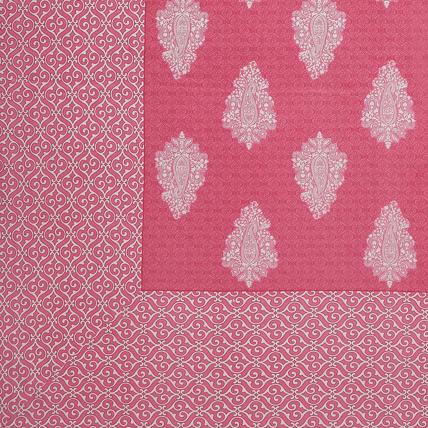 Floral Booti Jaipuri Cotton Bedsheet Double Bed (90x108 inch)