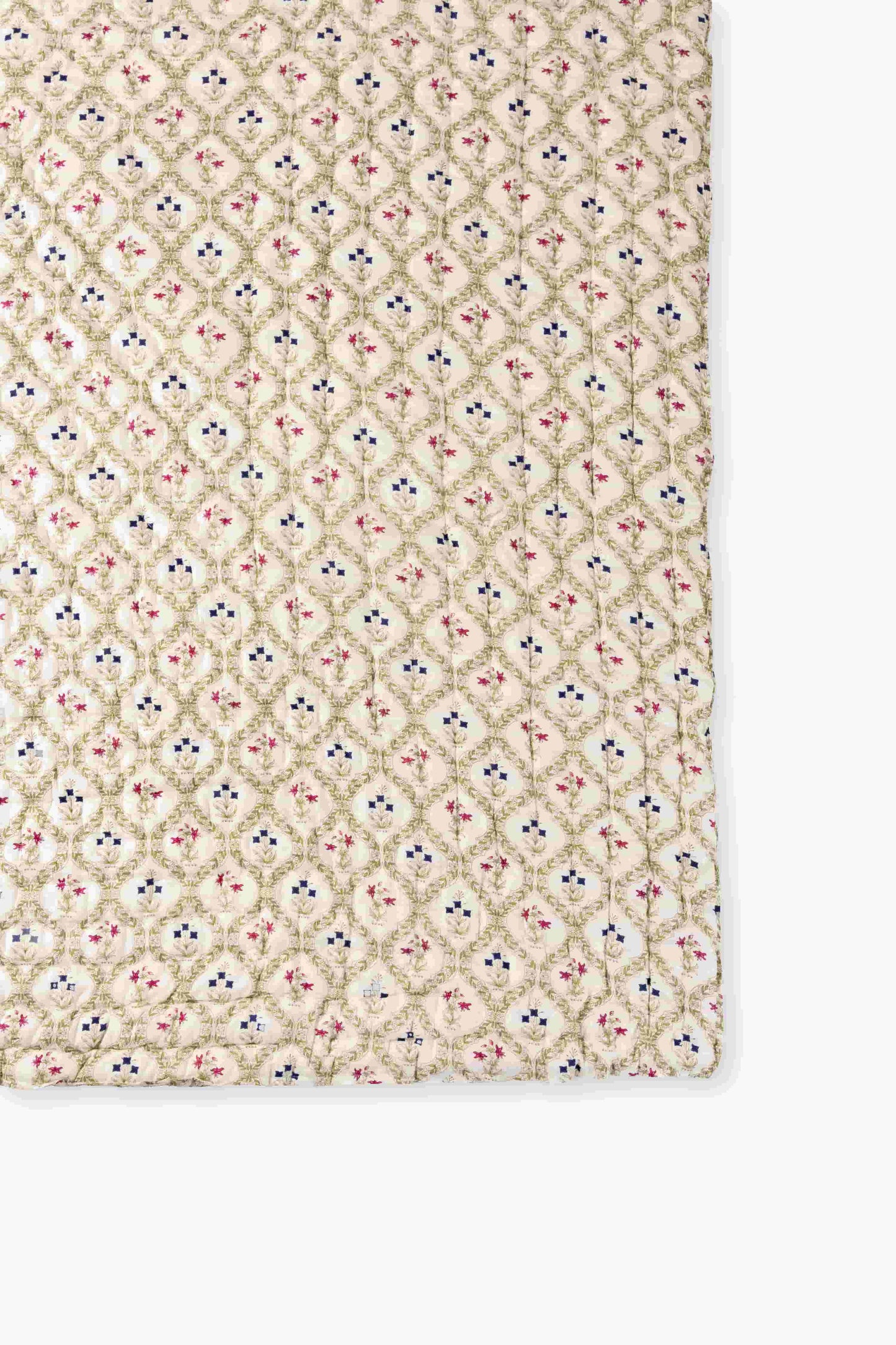 Green Mughal Booti Jaipuri Razai/Quilt