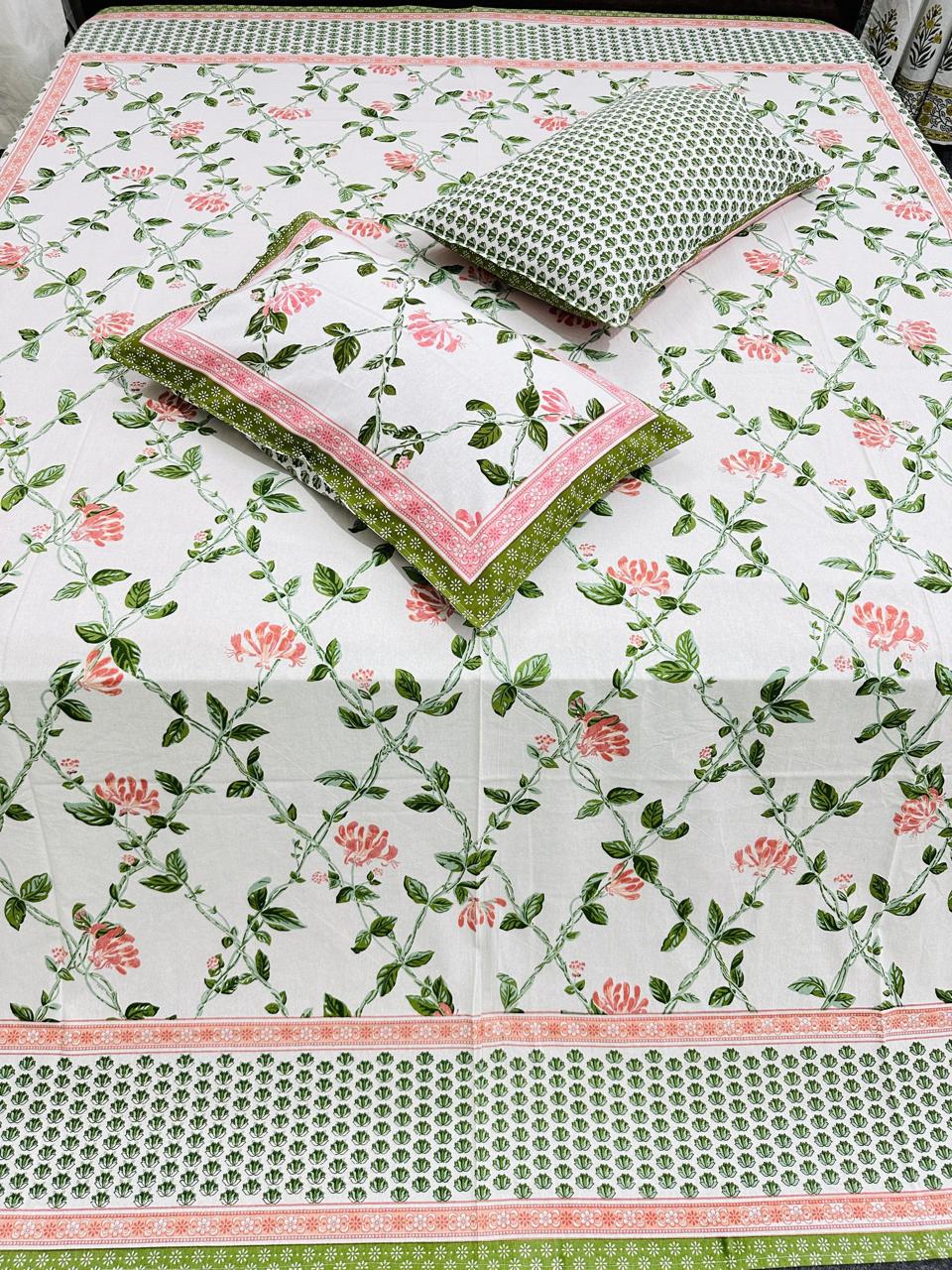 Floral Bales Premium Bedsheet Double bed (100x108 inch)