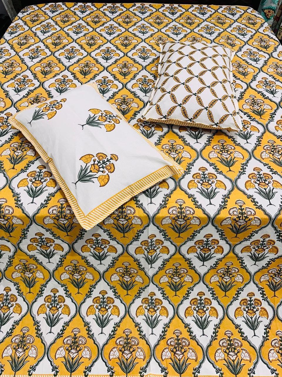 Floral Jaal Premium Bedsheet Double bed (100x108 inch)