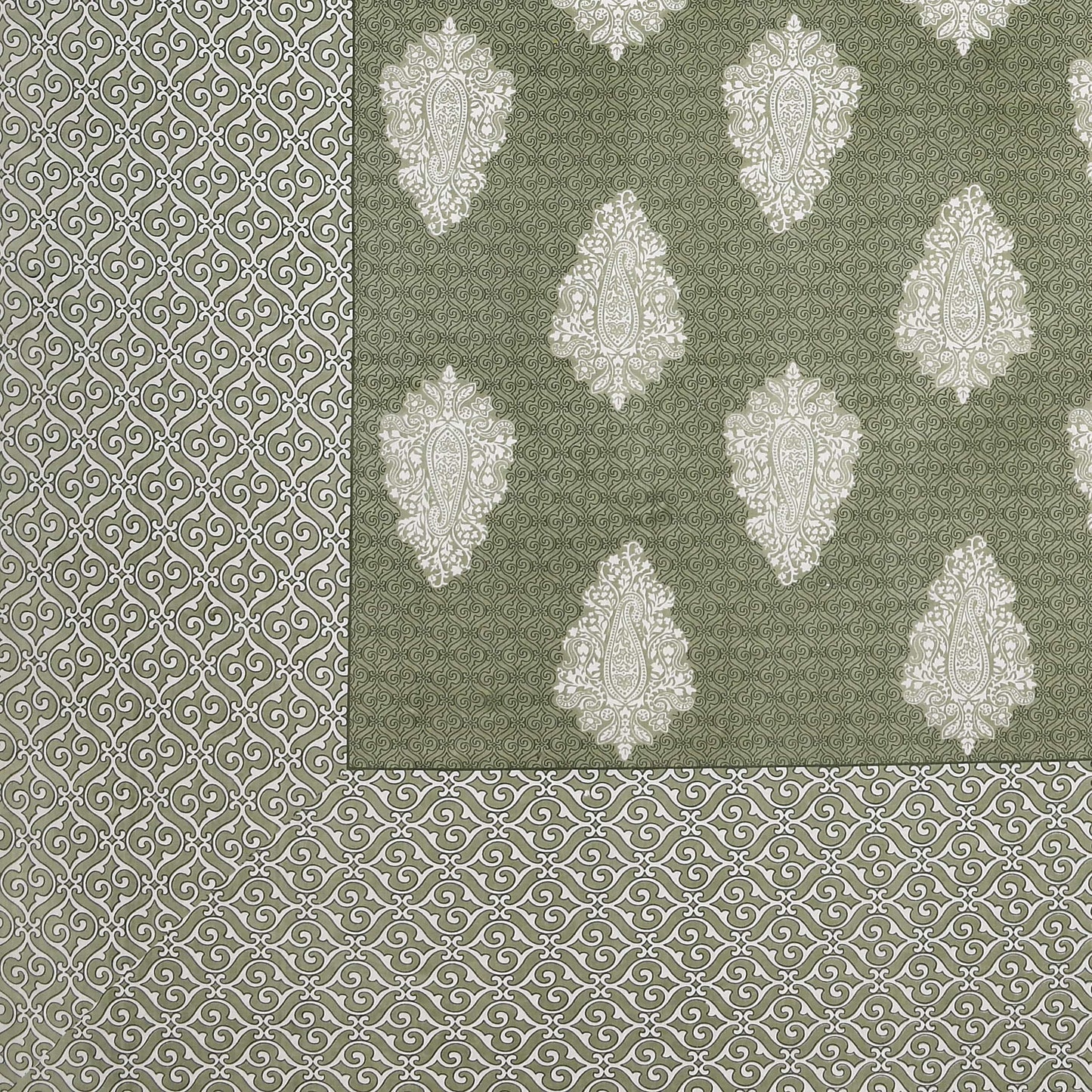 Floral Booti Jaipuri Cotton Bedsheet Double Bed (90x108 inch)