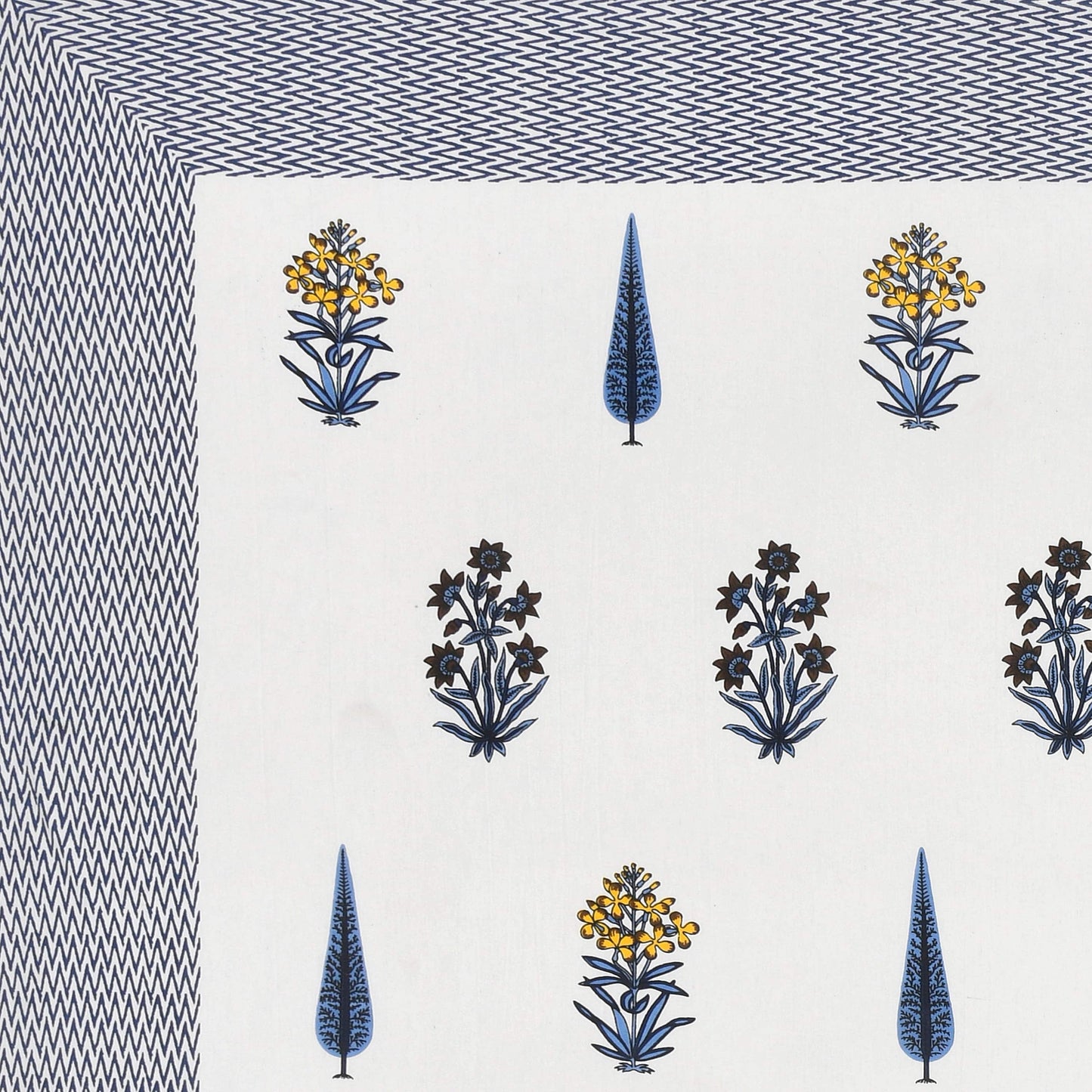 Light Floral Cotton Jaipuri Bedsheet Double Bed (90x108 inch)