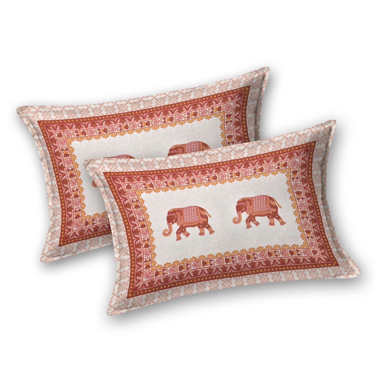 Rajasthani Booti Cotton Jaipuri Bedsheet Double Bed (90x108 inch )