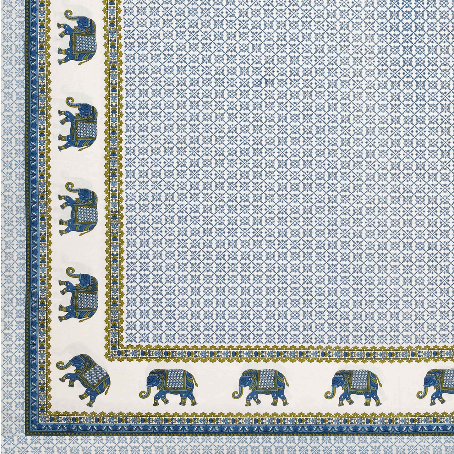 Rajasthani Booti Cotton Jaipuri Bedsheet Double Bed (90x108 inch )