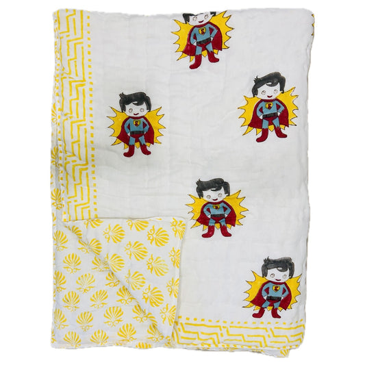 Superhero Baby Kids Cotton Quilt (45x60 inch)