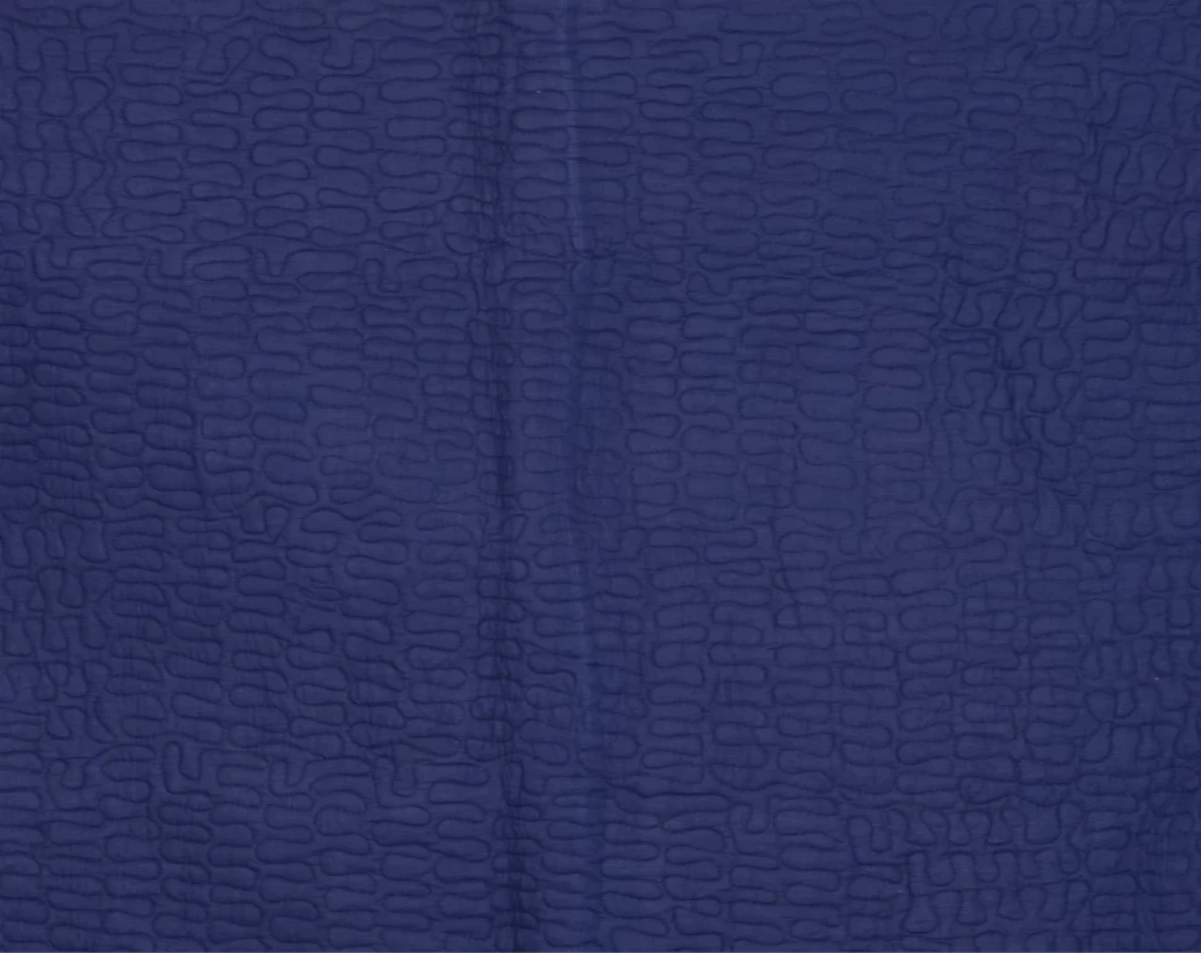 Machine Quilted Indigo Print Cotton Quilt - Lushfab Jaipur