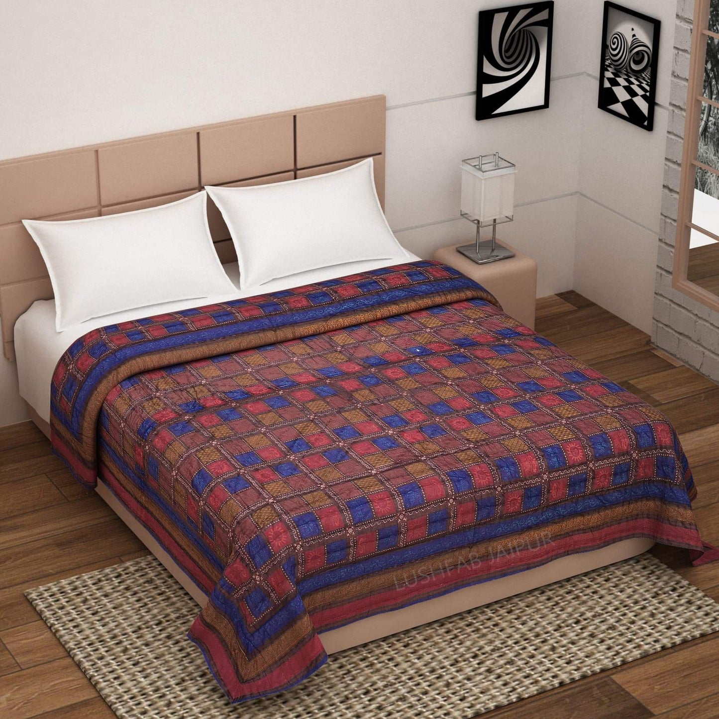 rajasthani jaipuri razai double bed single bed