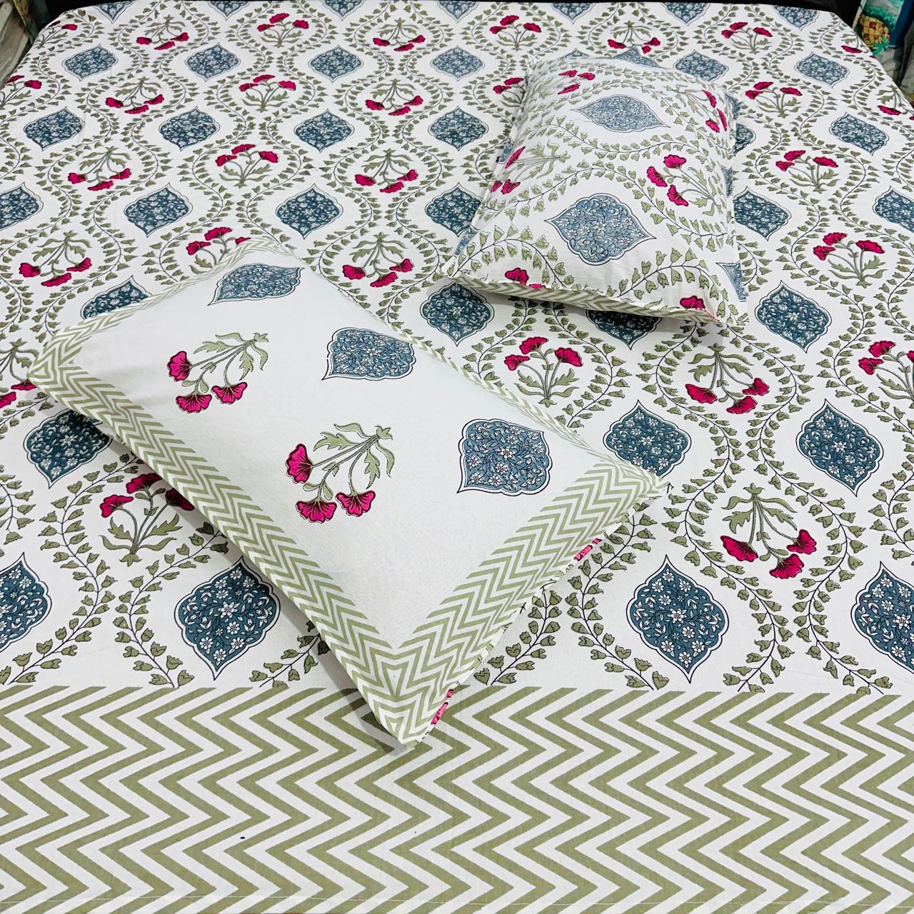 handmade_jaipuri_cotton_king_size_bedsheet_india