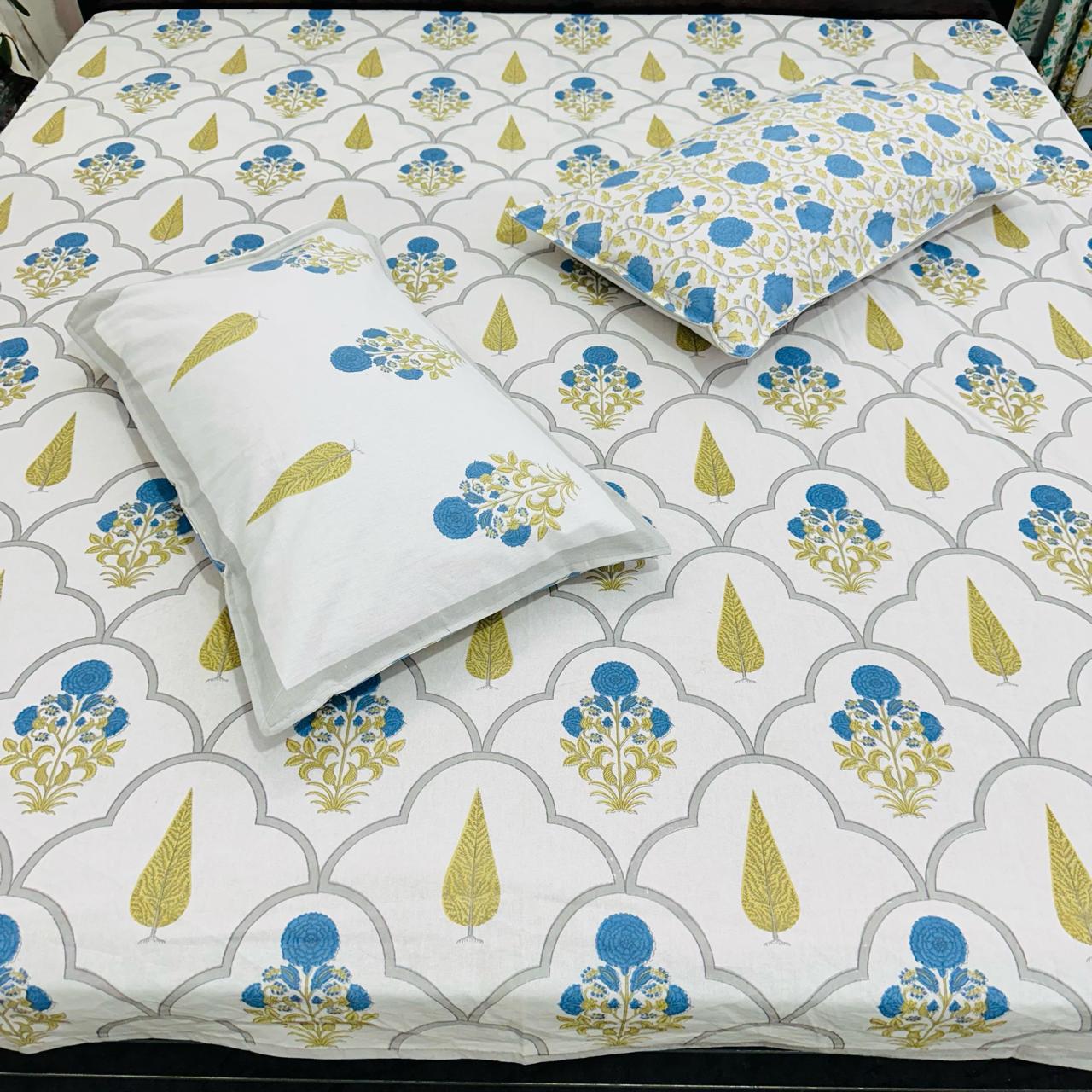 double_bed_block_print_king_size_bedsheet_cotton_india