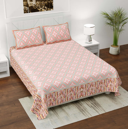 Geometric Jaipuri Bedsheet Double Bed (90x108 inch)