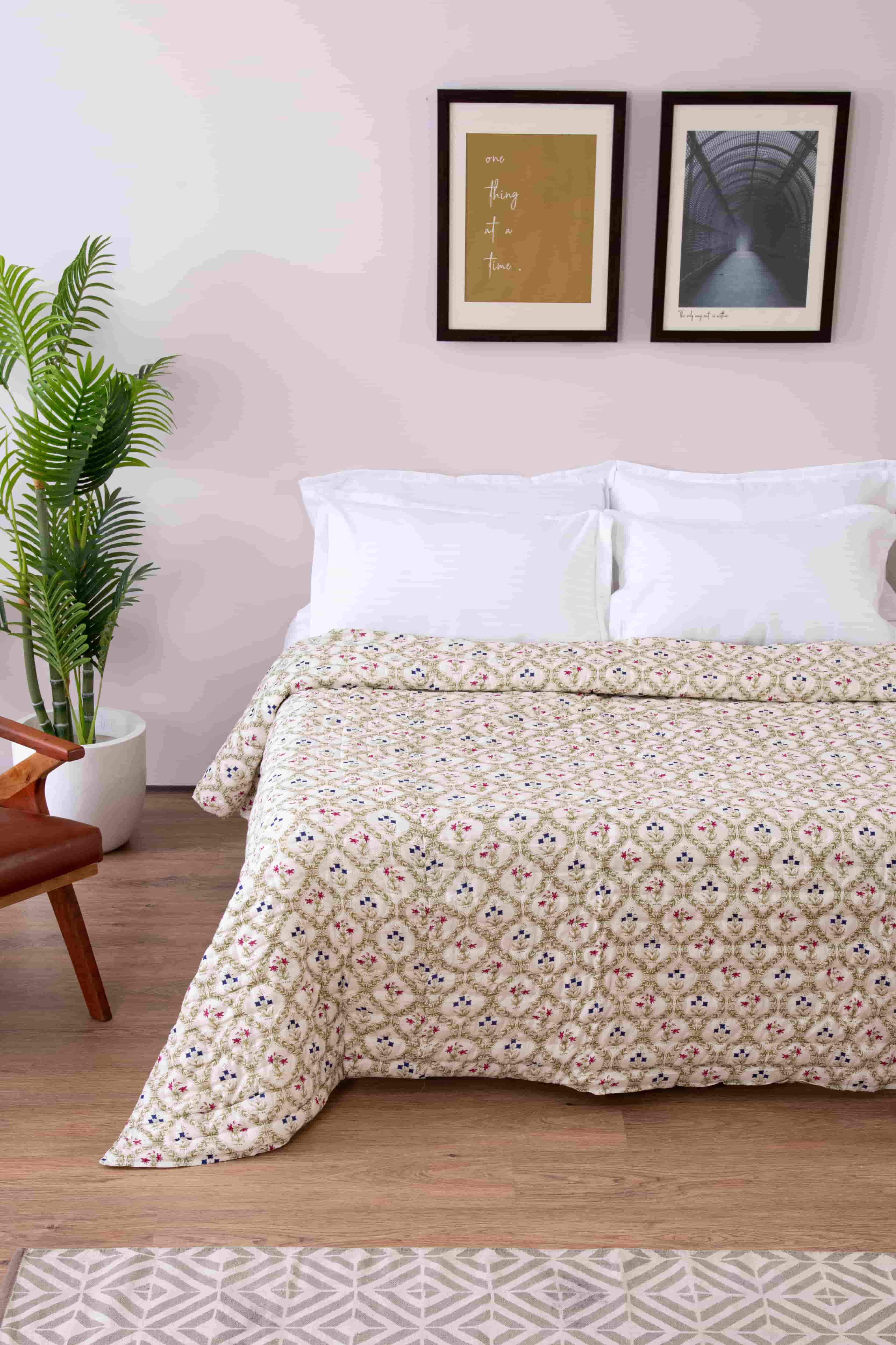 Luxurious Cotton Jaipuri Quilt Razai online double bed India