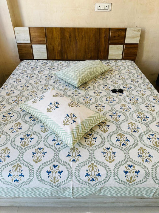 Royal Motif Premium Bedsheet Double Bed (100x108 inch)