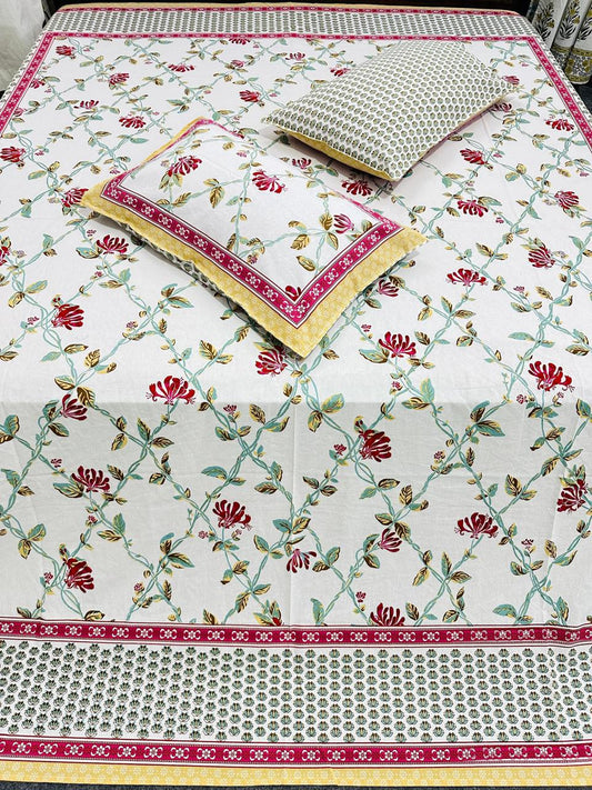 Floral Bales Premium Bedsheet Double bed (100x108 inch)