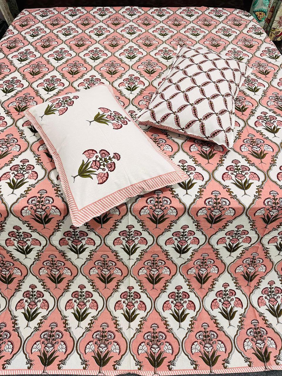 Floral Jaal Premium Bedsheet Double bed (100x108 inch)