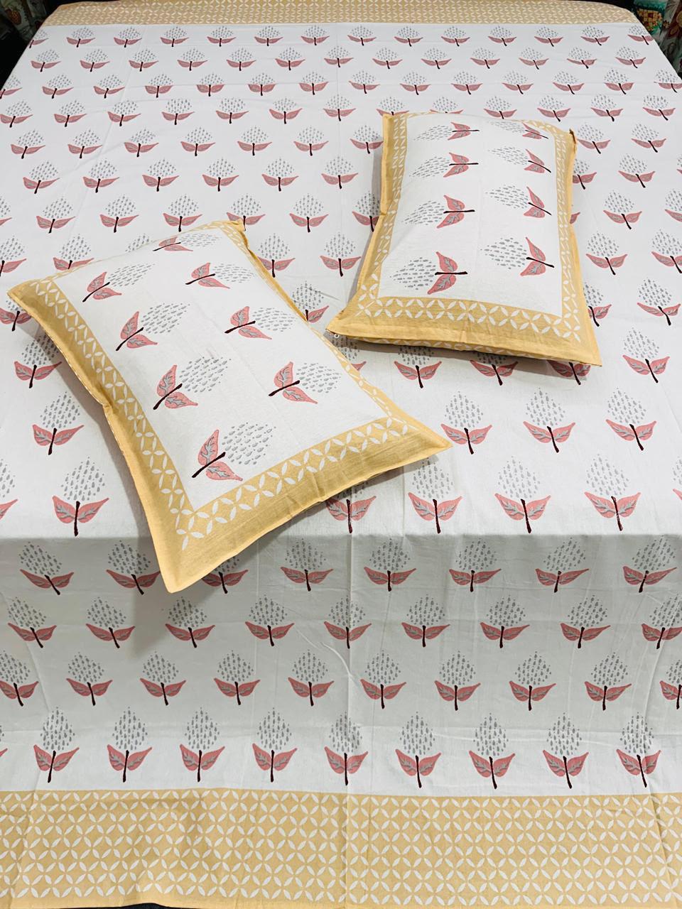 Butterfly Premium Bedsheet Double bed (100x108 inch)