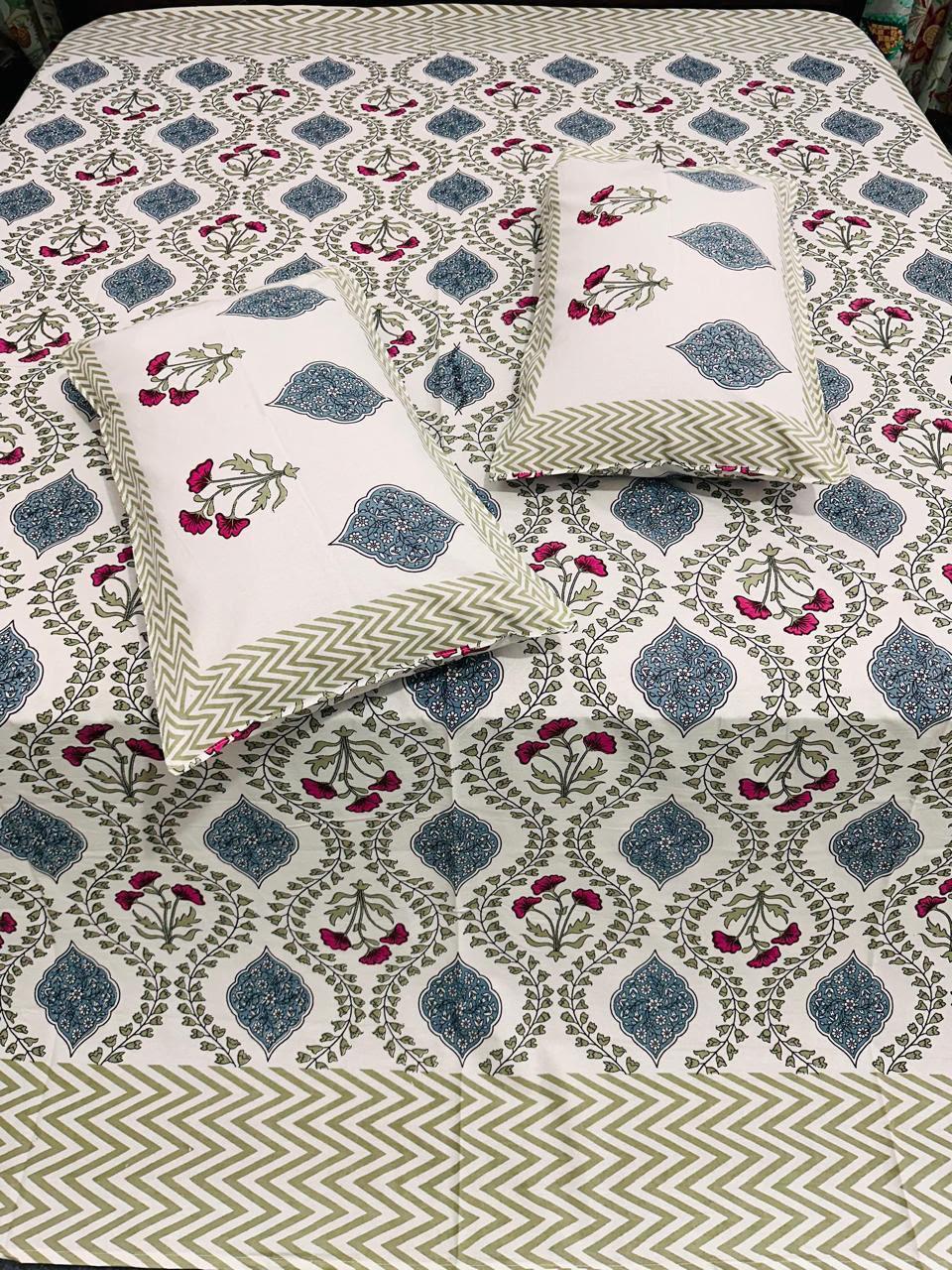 Classy Floral Premium Bedsheet Double bed (100x108 inch)