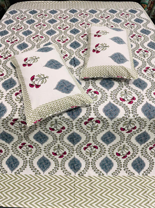 Classy Floral Premium Bedsheet Double bed (100x108 inch)