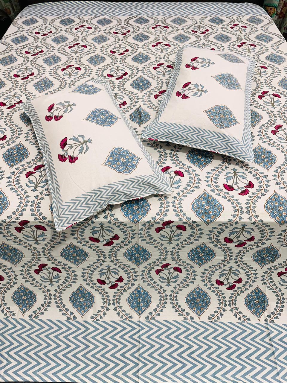 Classy Floral Premium Bedsheet Double bed (100x108 inch)