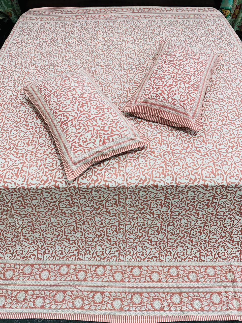 Floral Garden Premium Bedsheet Double bed (100x108 inch)