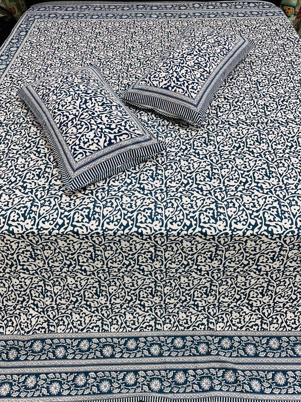 Floral Garden Premium Bedsheet Double bed (100x108 inch)