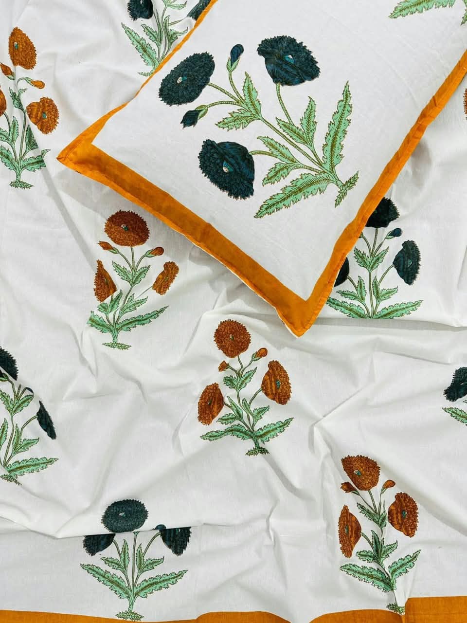 Marigold Single Bed Bedsheet (60x90) inch