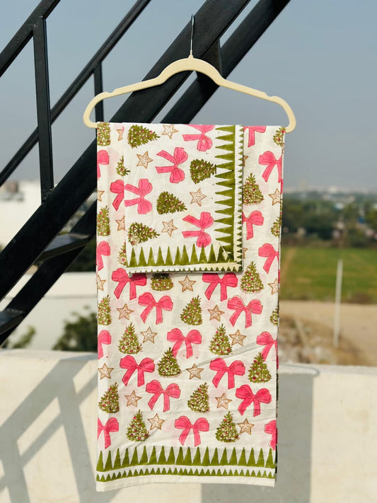 Indian block print kids cotton bedsheet