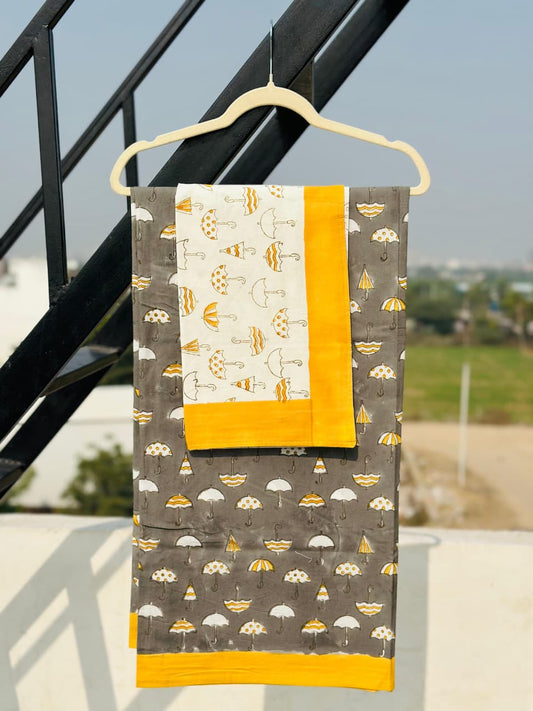 handcrafted cotton kids bedsheet 60x90 with one pillow cover