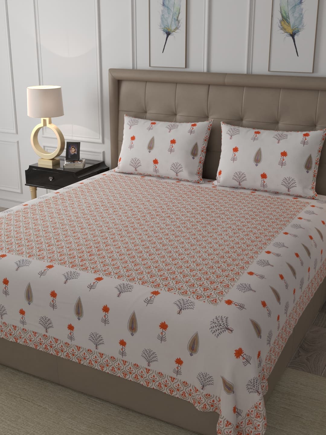 Buy Super king size double bed sheets pure cotton for home online – Lushfab  Jaipur